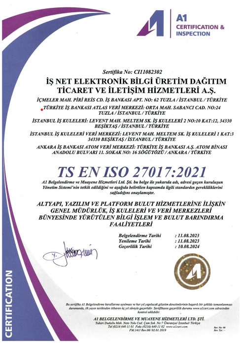 ISO 27017 Bulut Hizmetlerinde Bilgi Güvenliği Yönetim Sistemi