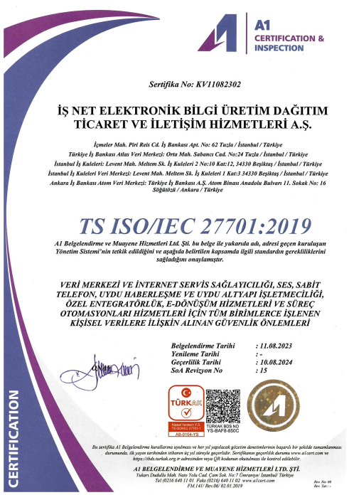 ISO 27701 Kişisel Veri ve Bilgi Gizliliği Yönetim Sistemi